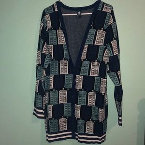 Tardis cardigan
